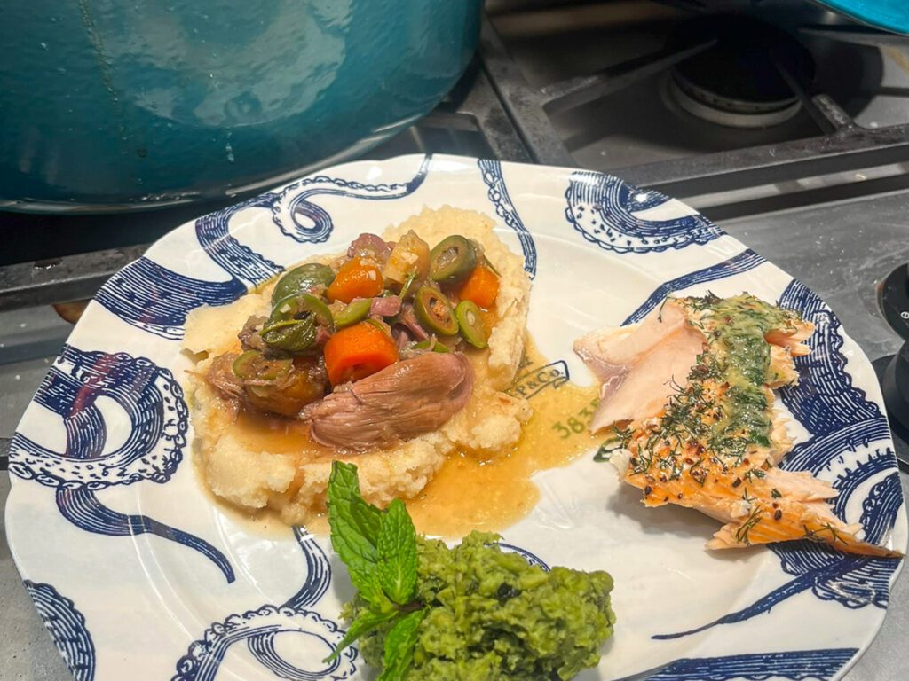 Melt-in-Your-Mouth Braised Leg of Lamb with Celery Root Purée