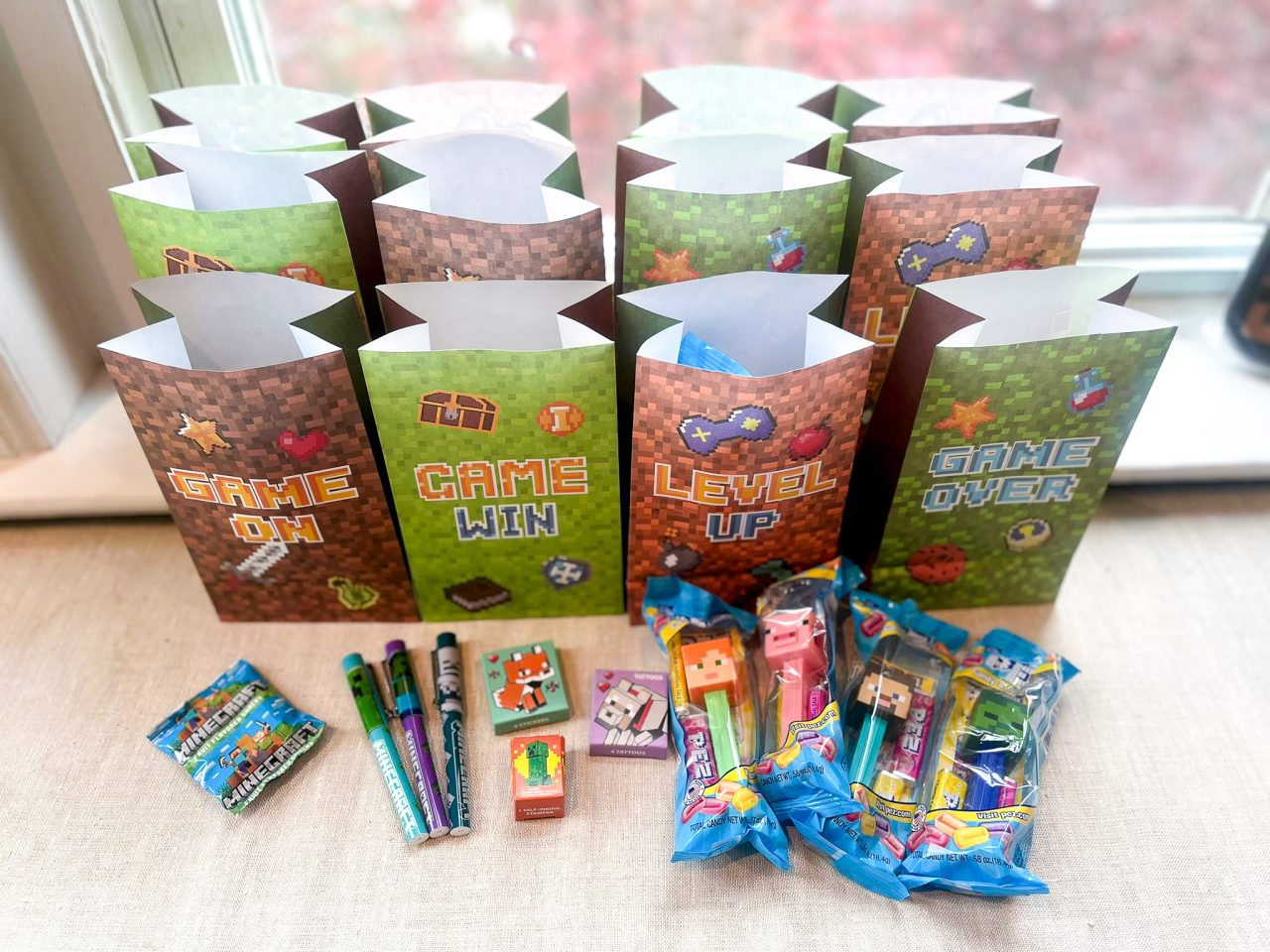 Minecraft Party Favor Bags Minecraft Party Favor Bags