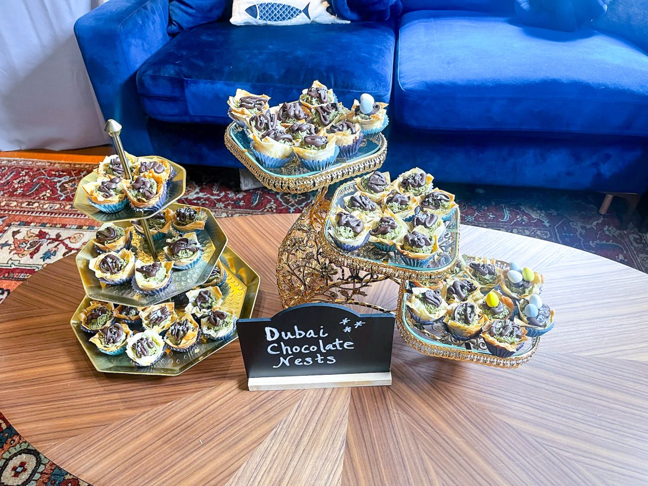 Dubai Chocolate Nests Display Dubai Chocolate Nests Display